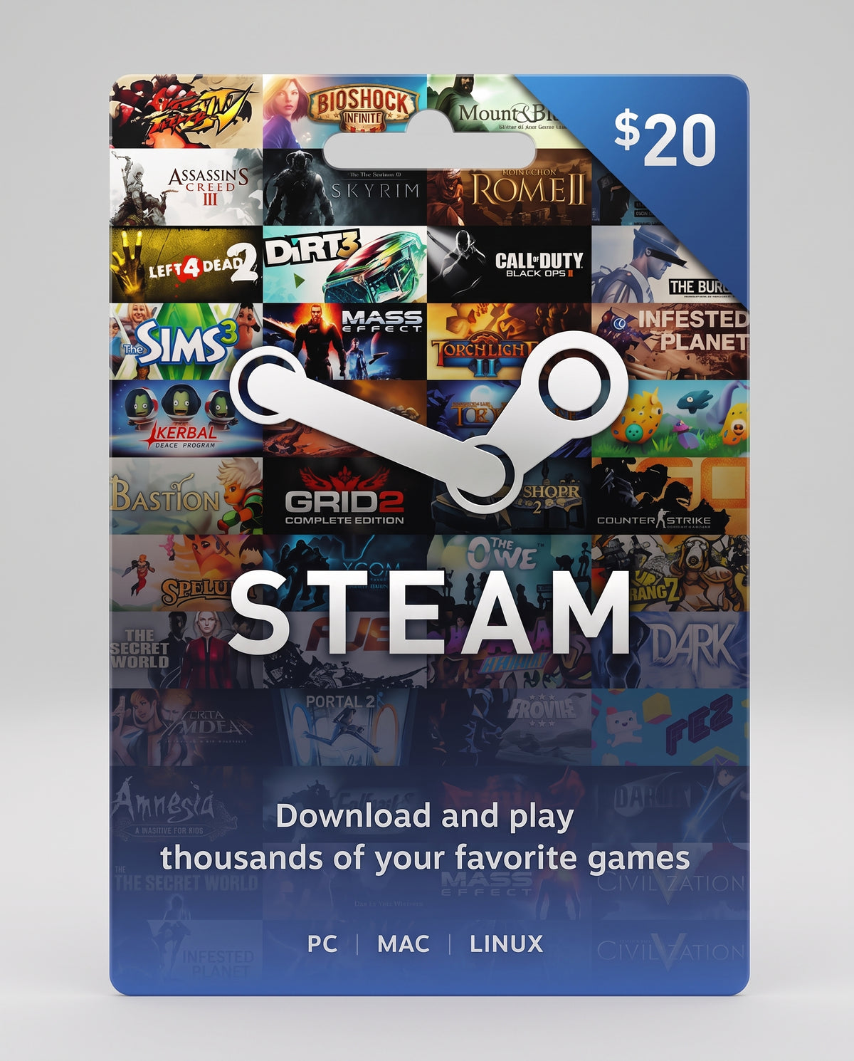 $20 USA Steam Gift Card (Email Delivery)