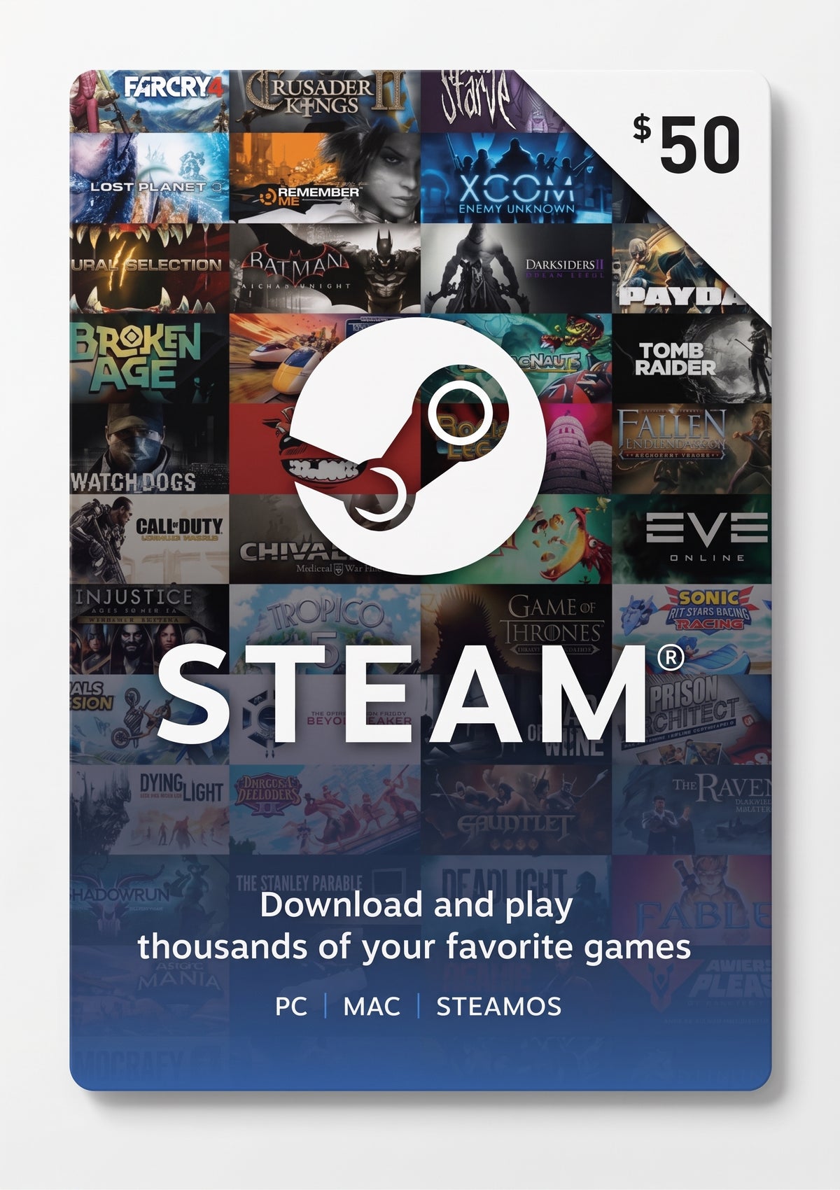 $50 USA Steam Gift Card (Email Delivery)